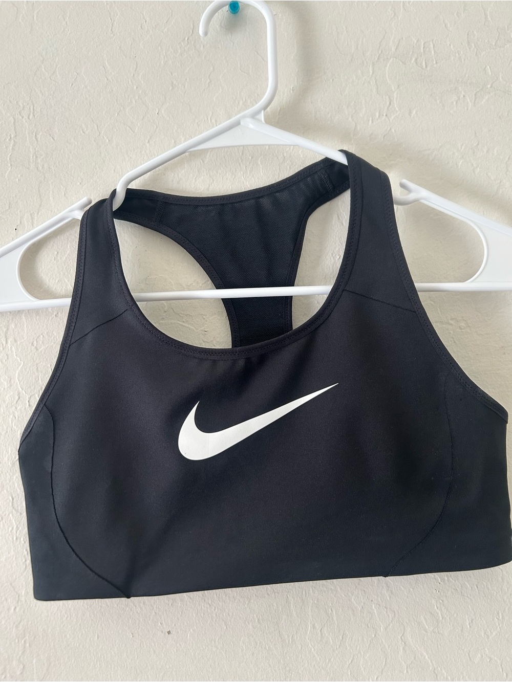 Nike Black Sports Bra with White Swoosh